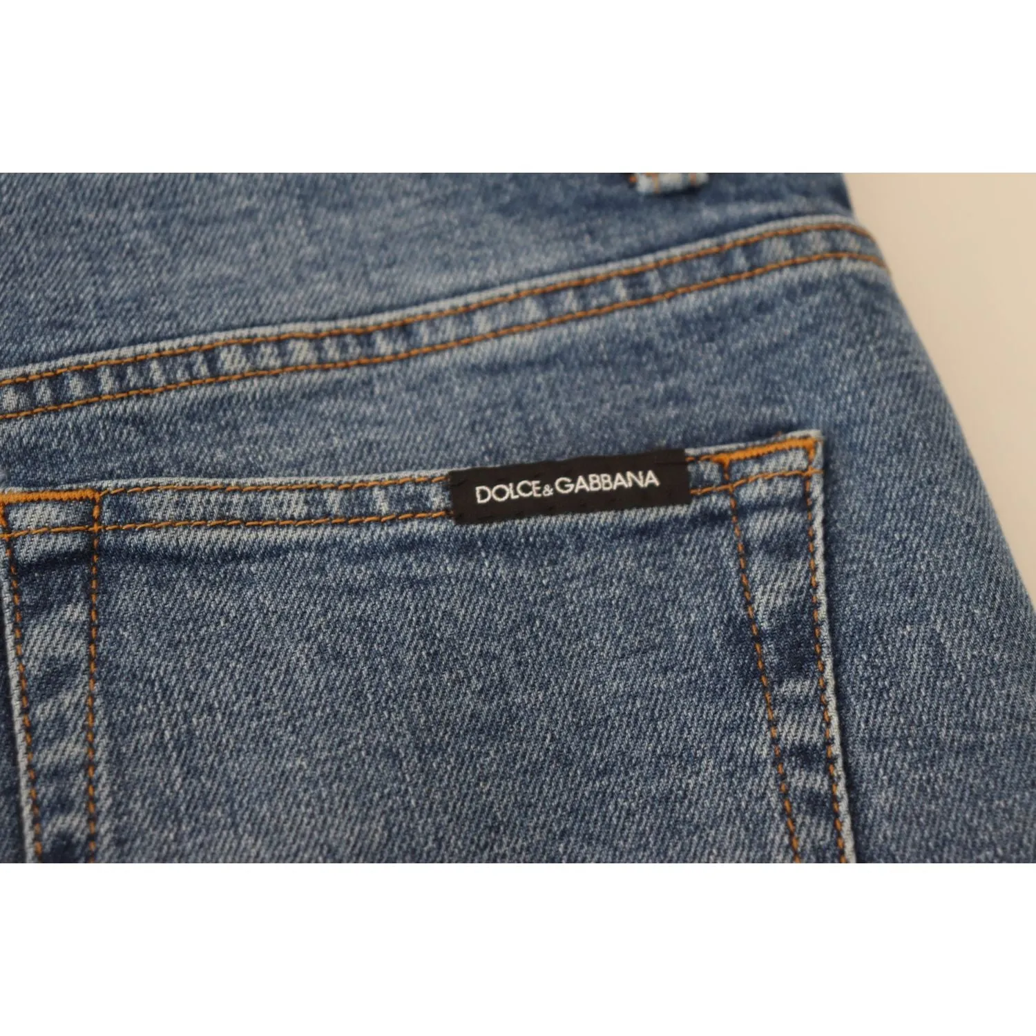 Dolce & Gabbana Chic Blue Denim Pants – Elegance Meets Comfort