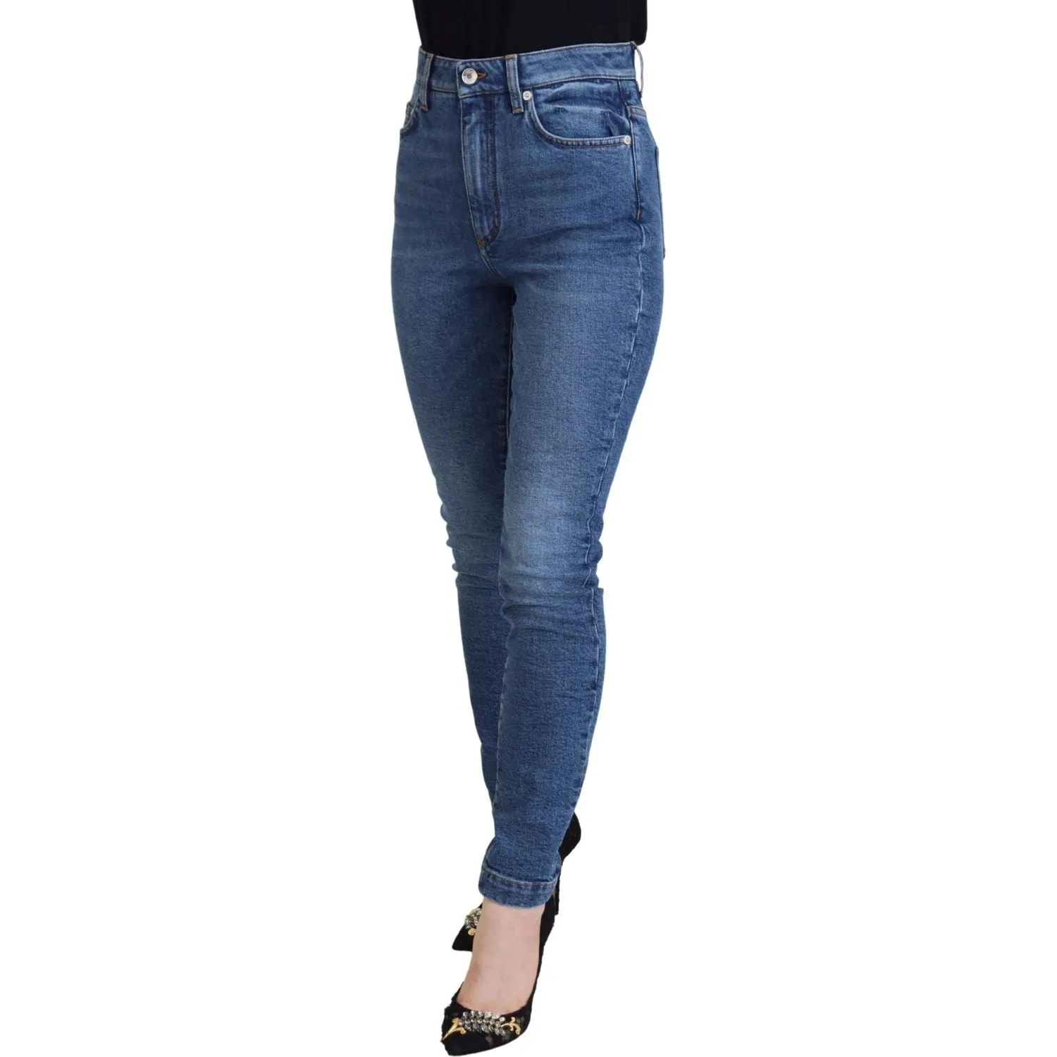 Dolce & Gabbana Chic Blue Denim Pants – Elegance Meets Comfort