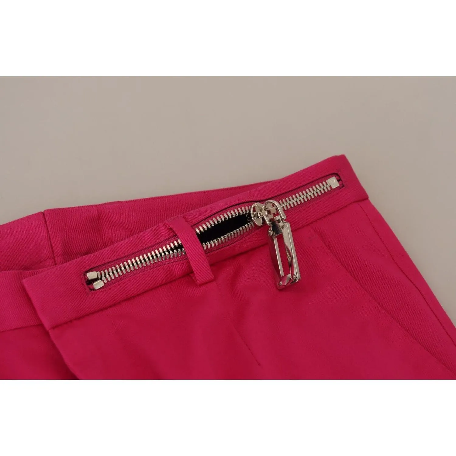 Dolce & Gabbana Chic Pink Cotton Blend Trousers