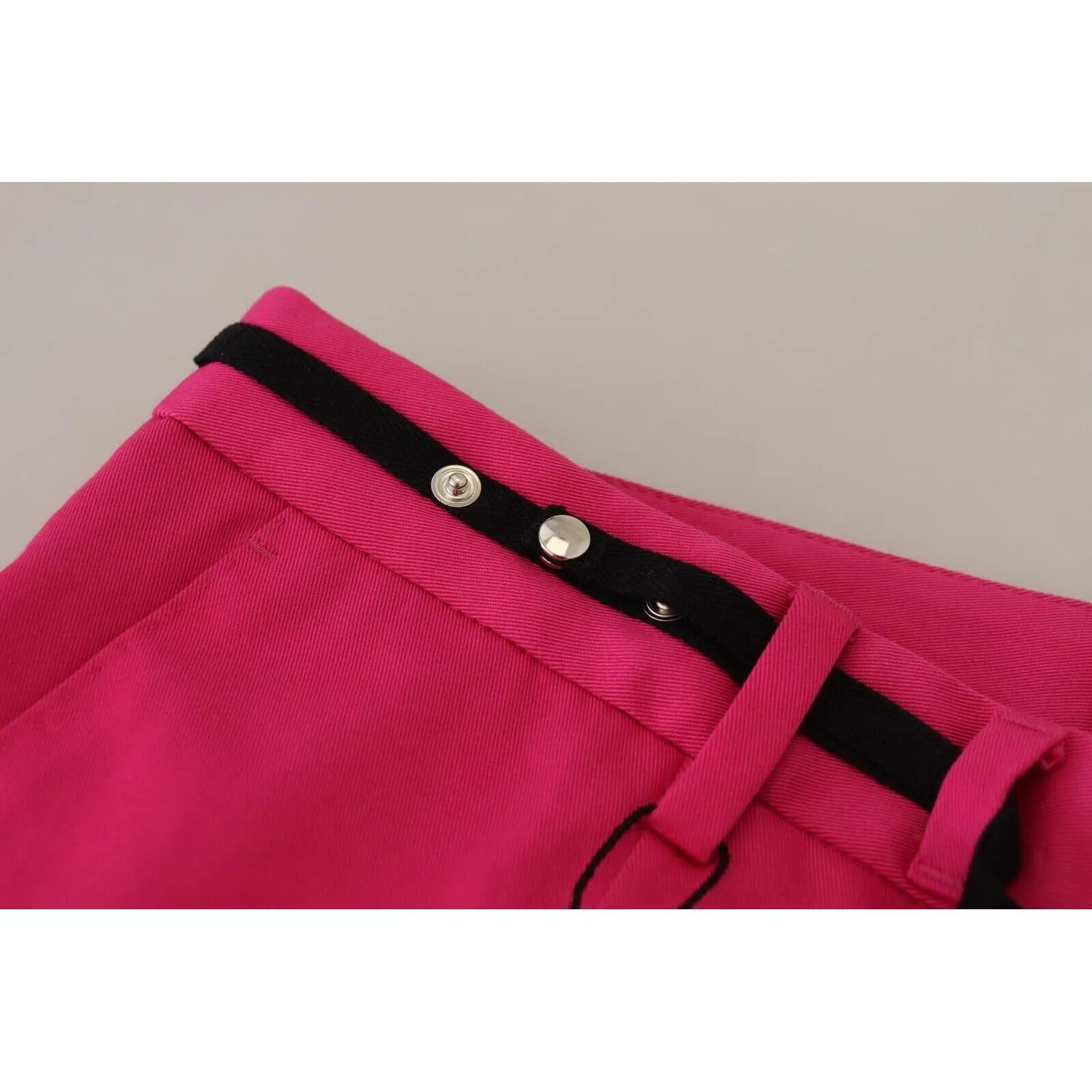 Dolce & Gabbana Chic Pink Cotton Blend Trousers