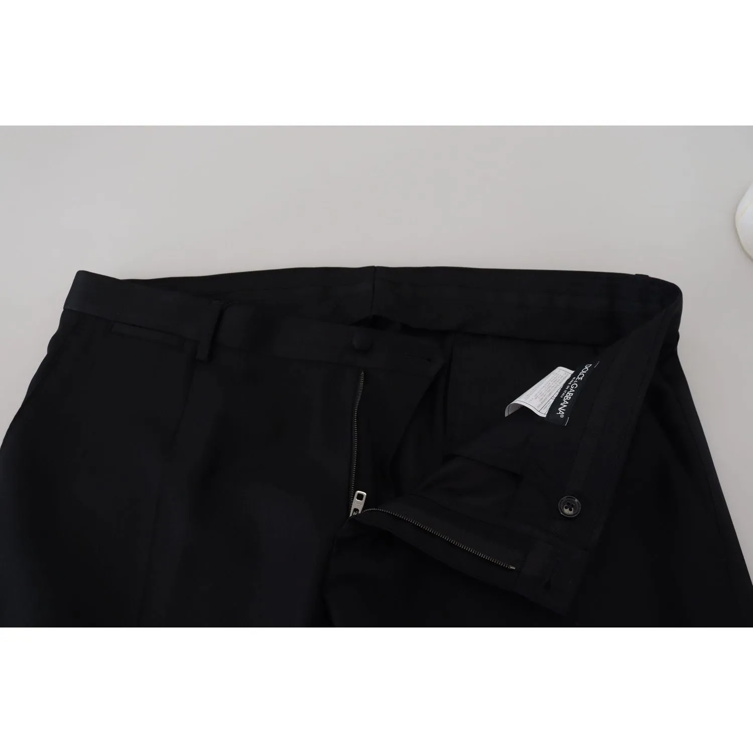 Dolce & Gabbana Elegant Black Virgin Wool Blend Trousers