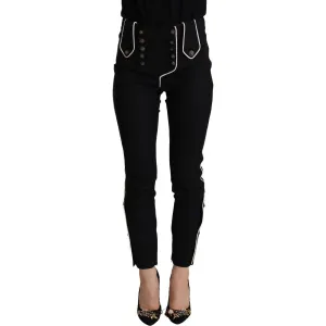 Dolce & Gabbana Elegant High Waisted Slim Fit Trousers