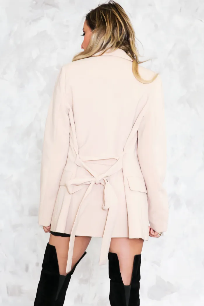 Double-Breasted Short Trench Coat