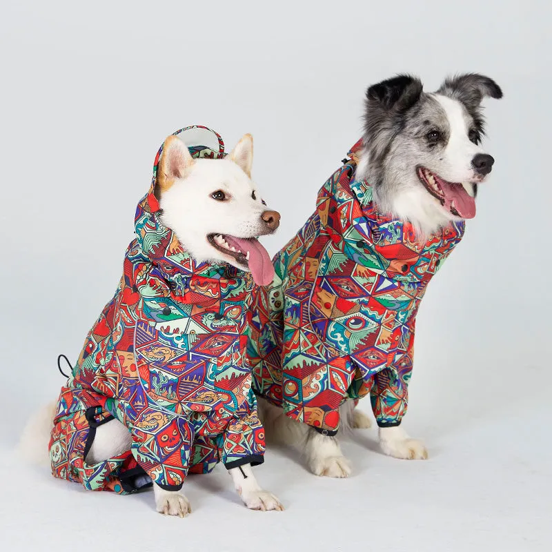 Dragon Icon Dog Raincoat