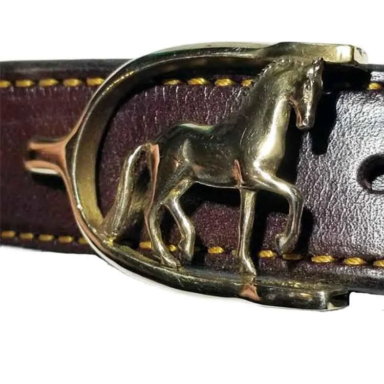 Dressage Horse and English Spur Belt Buckle