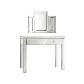 Dressing Table Set Console Table With Mirror Mirrored Furniture Dresser