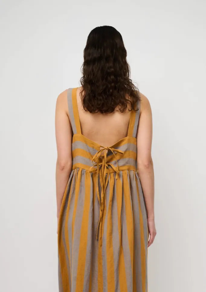 Elba Dress, Bronze/Jeans