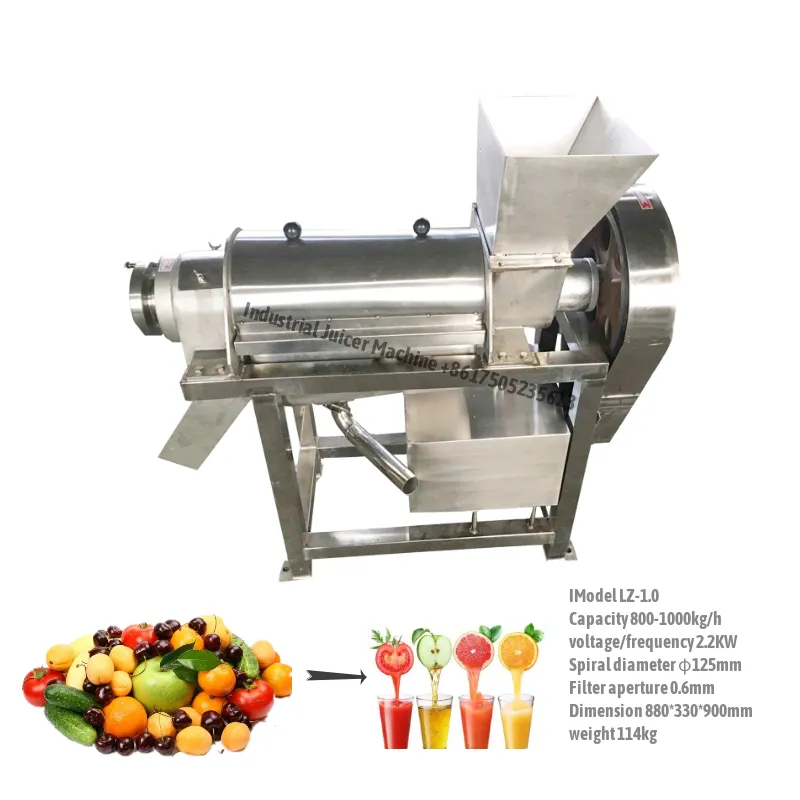 Electric Juicer Extractor Machine 500-5000kg per hour for fruits and vegetables