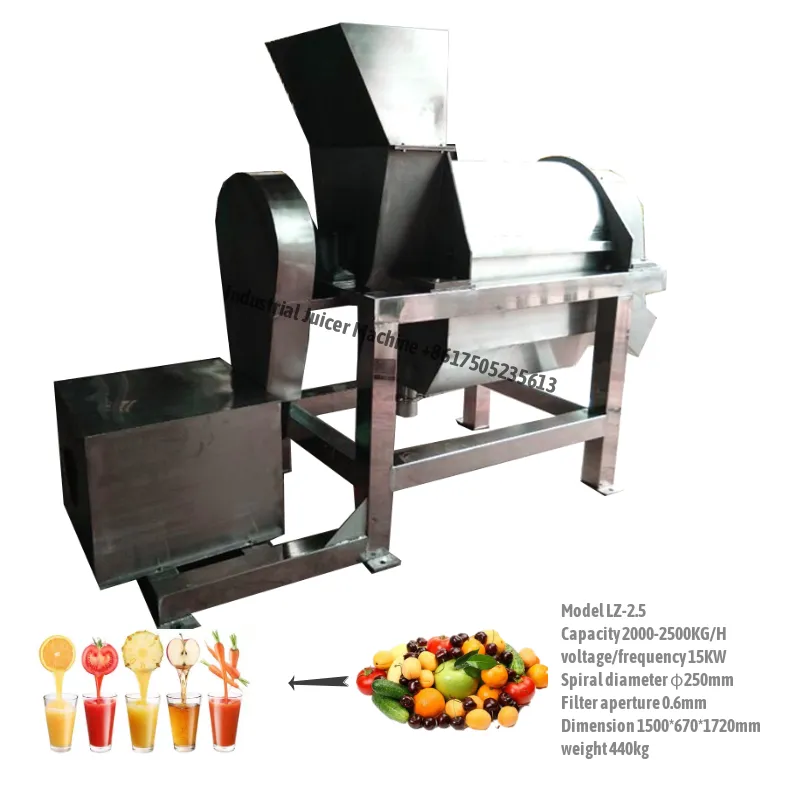 Electric Juicer Extractor Machine 500-5000kg per hour for fruits and vegetables