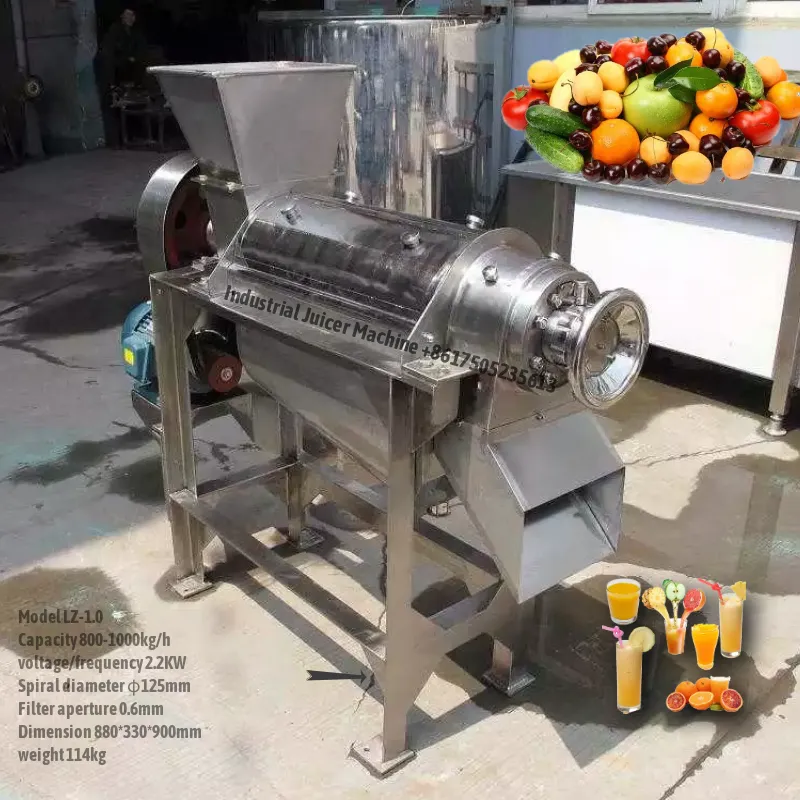 Electric Juicer Extractor Machine 500-5000kg per hour for fruits and vegetables