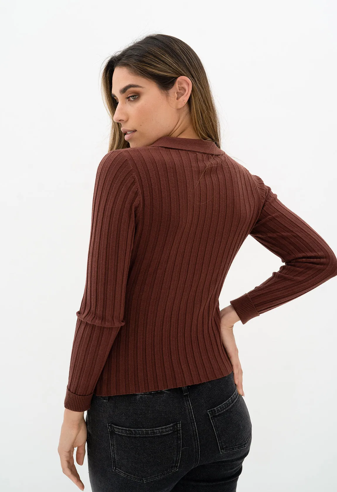 Elise Top in Chestnut