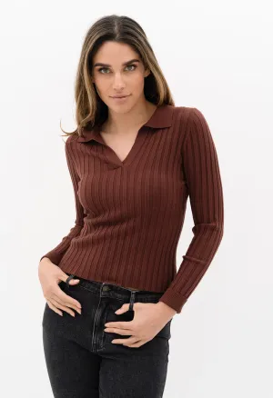 Elise Top in Chestnut