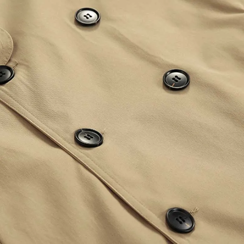 England Khaki Mid Length Trench Coat