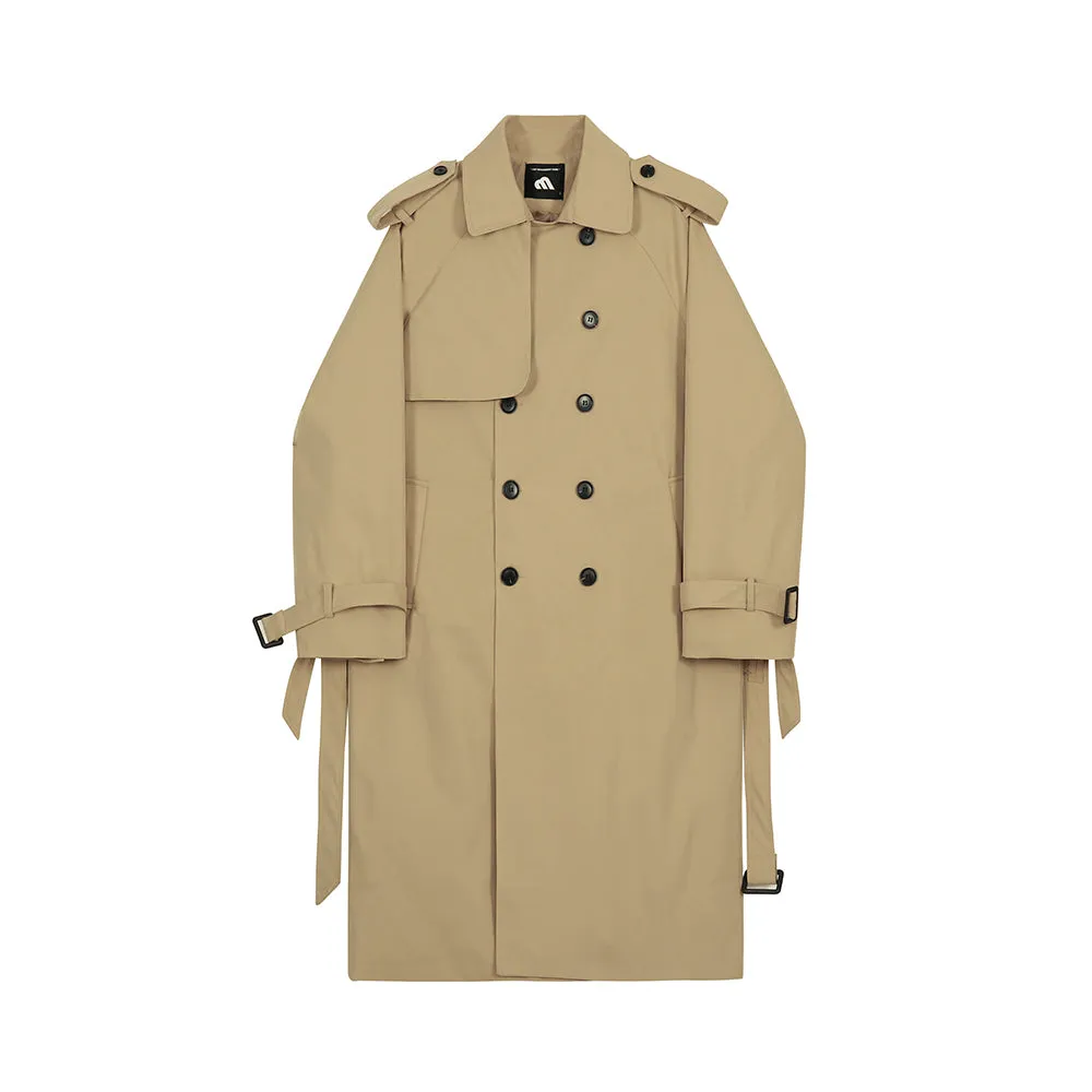 England Khaki Mid Length Trench Coat