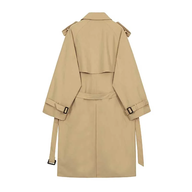 England Khaki Mid Length Trench Coat