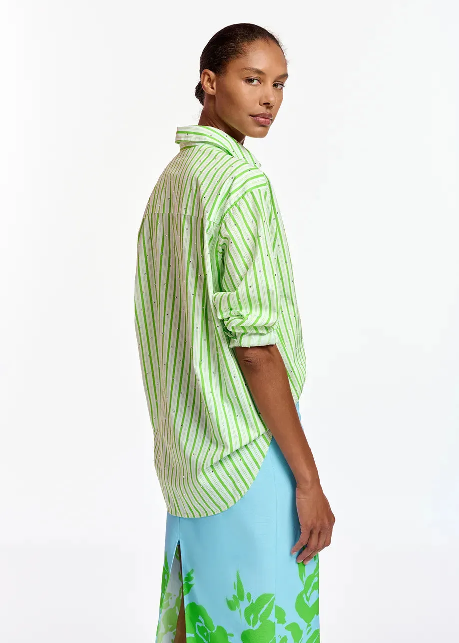 Essentiel Antwerp Fever Tree Shirt In Green Stripe