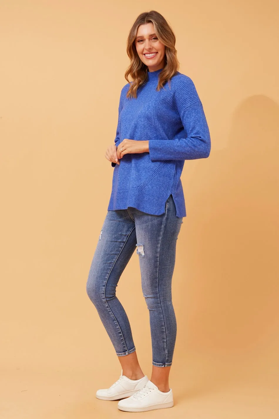 FAIZA HIGH NECK KNIT JUMPER