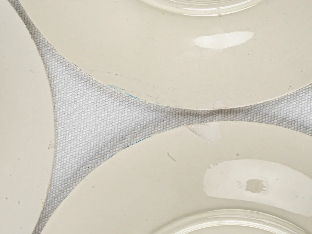 Fish-shaped plates, platter, and ramekin service set