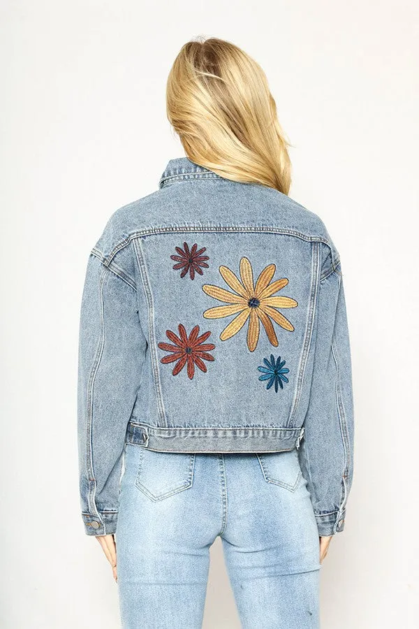 Flower Denim Jacket