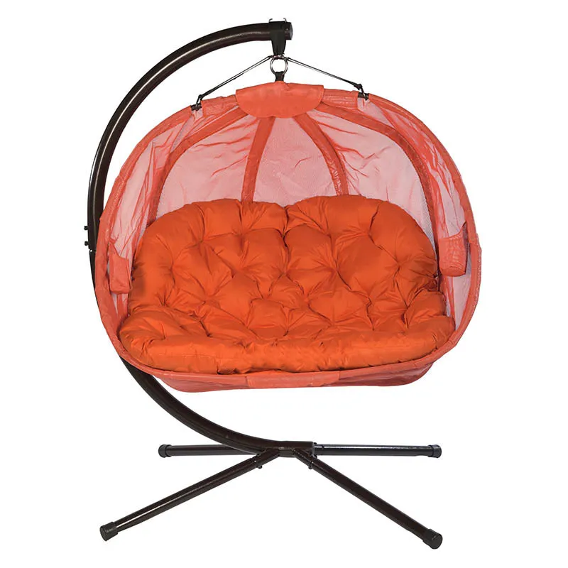 Flower House Pumpkin Love Seat Chair with Cushion