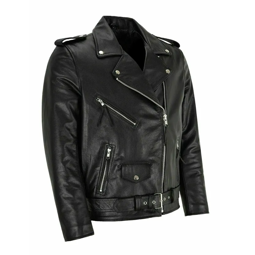 Funki Buys | Jackets | Men's Slim Fit Faux Leather Biker Jacket