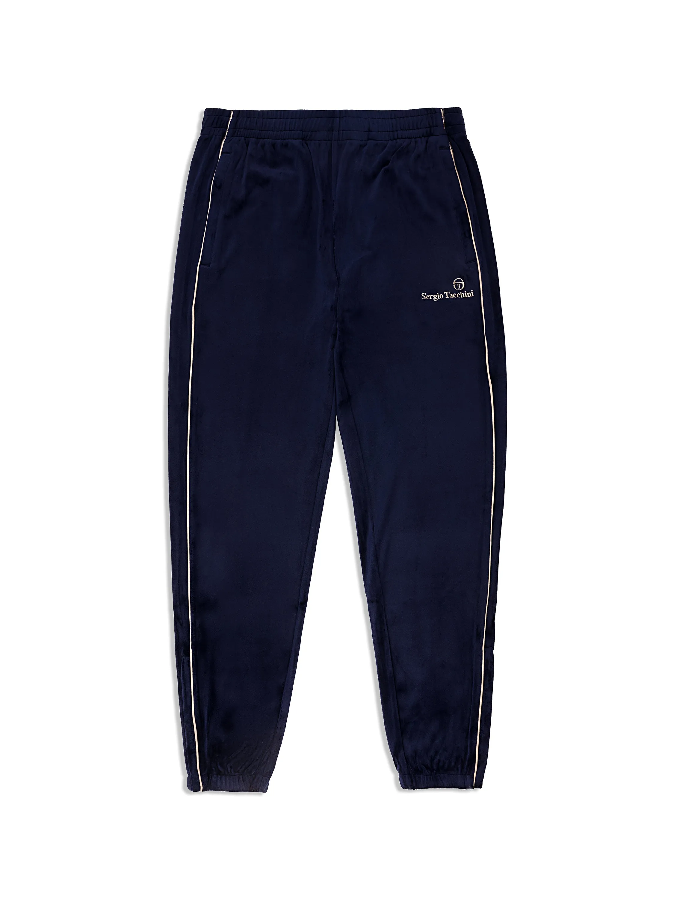 Gallone Velour Track Pant- Maritime Blue