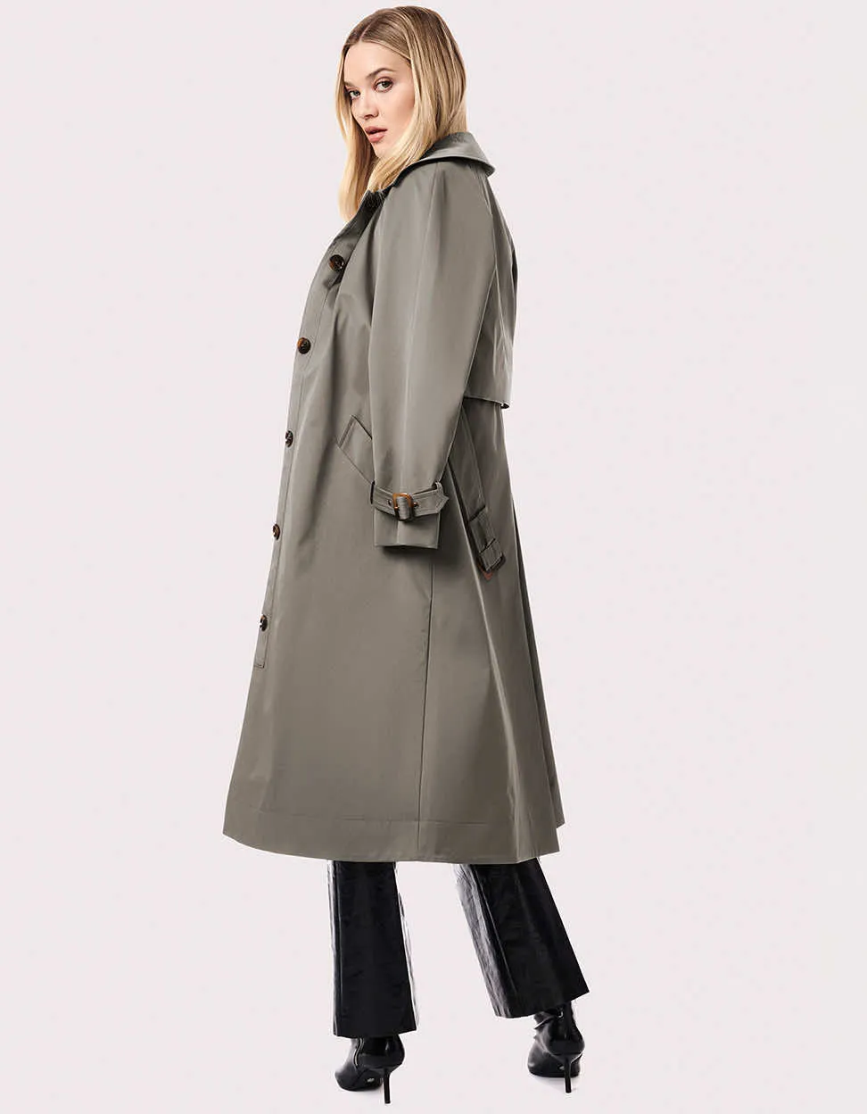 Getaway Belted Long Rain Coat