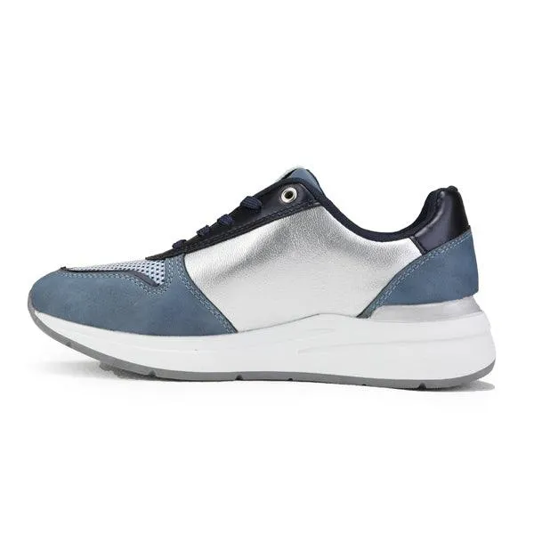 GIRLS TRAINERS WITH SIDE ZIPPER - NAVY