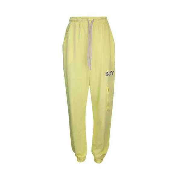 GIRLS YELLOW BASIC JOGGERS