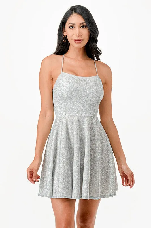 Glittered Flare Dress