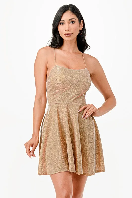 Glittered Flare Dress