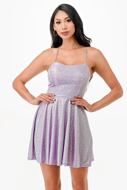 Glittered Flare Dress