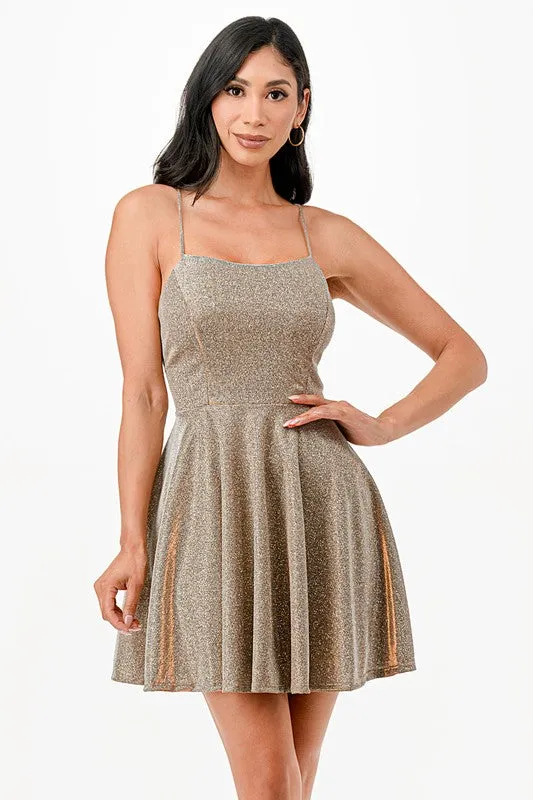 Glittered Flare Dress