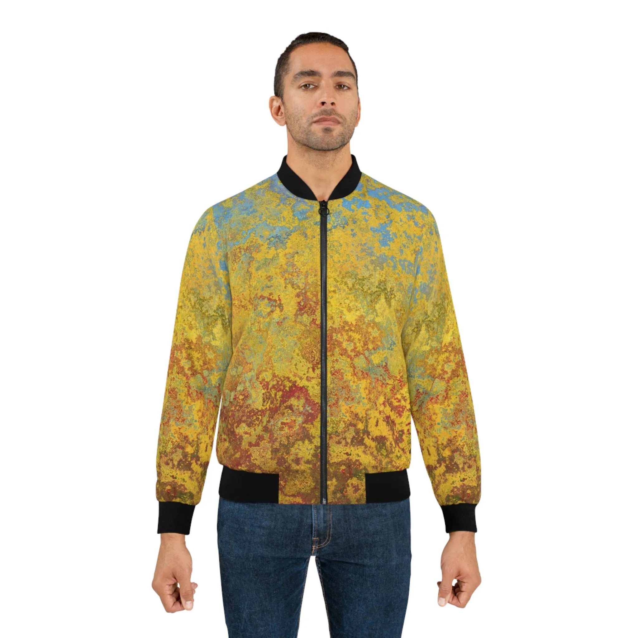 Gold and blue spots - Inovax Men's Bomber Jacket