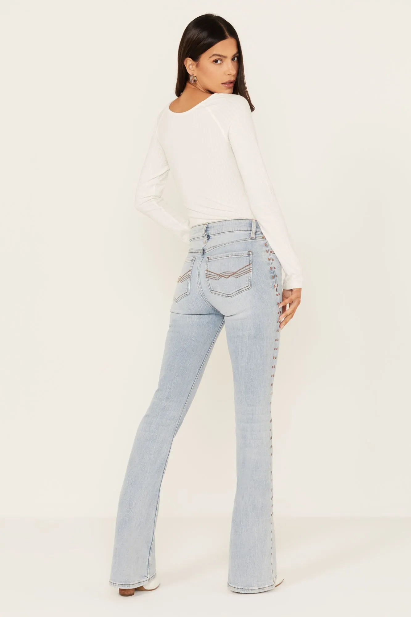 Granada Gypsy High Rise Studded Side Seam Bootcut Jeans