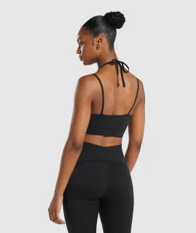 Gymshark Halterneck Crop Cami Tank - Black