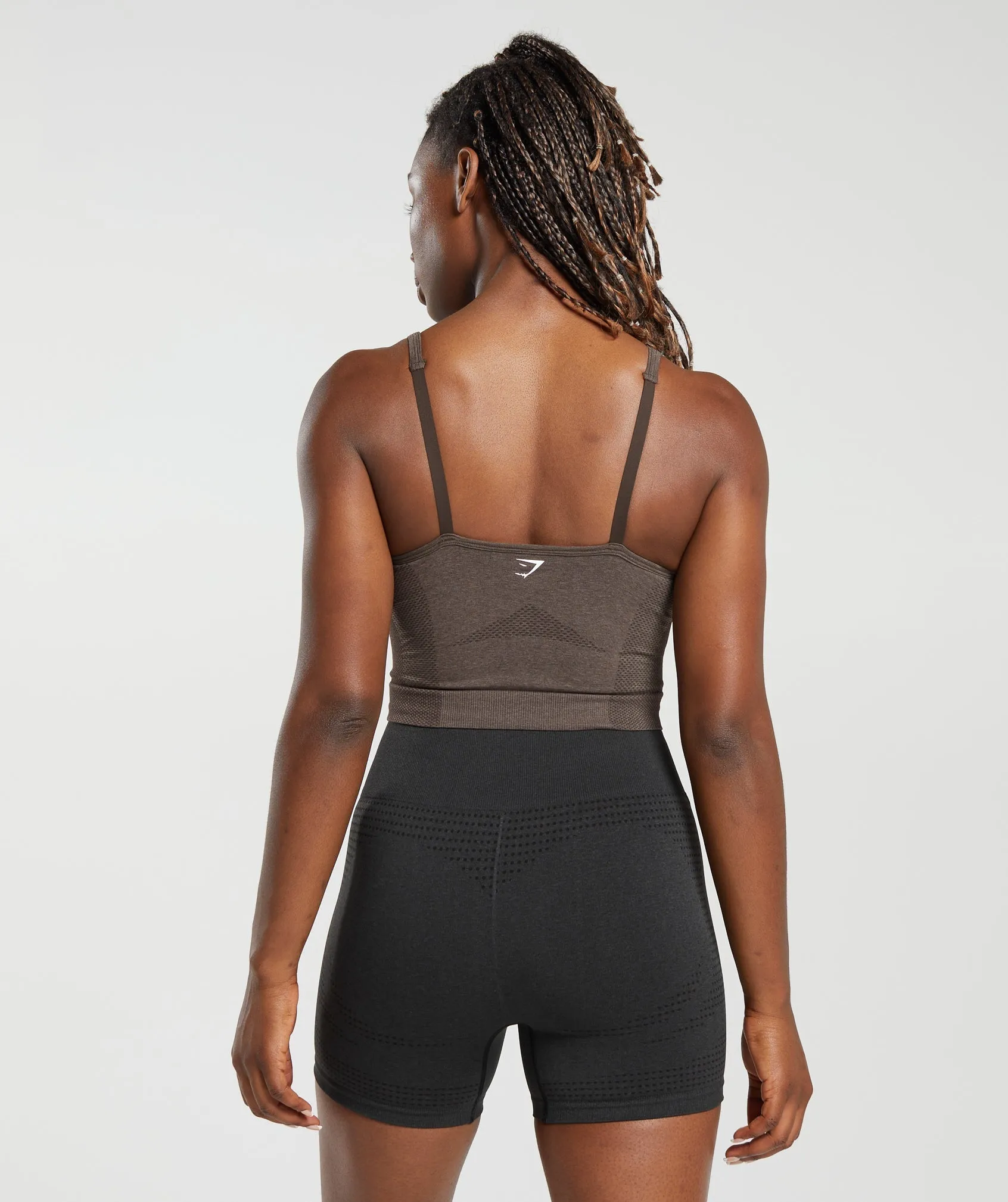 Gymshark Vital Seamless 2.0 Midi Tank - Brown Marl