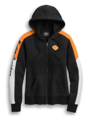 Harley-Davidson® Women's Colorblock Zip-Front Hoodie - 96419-20VW