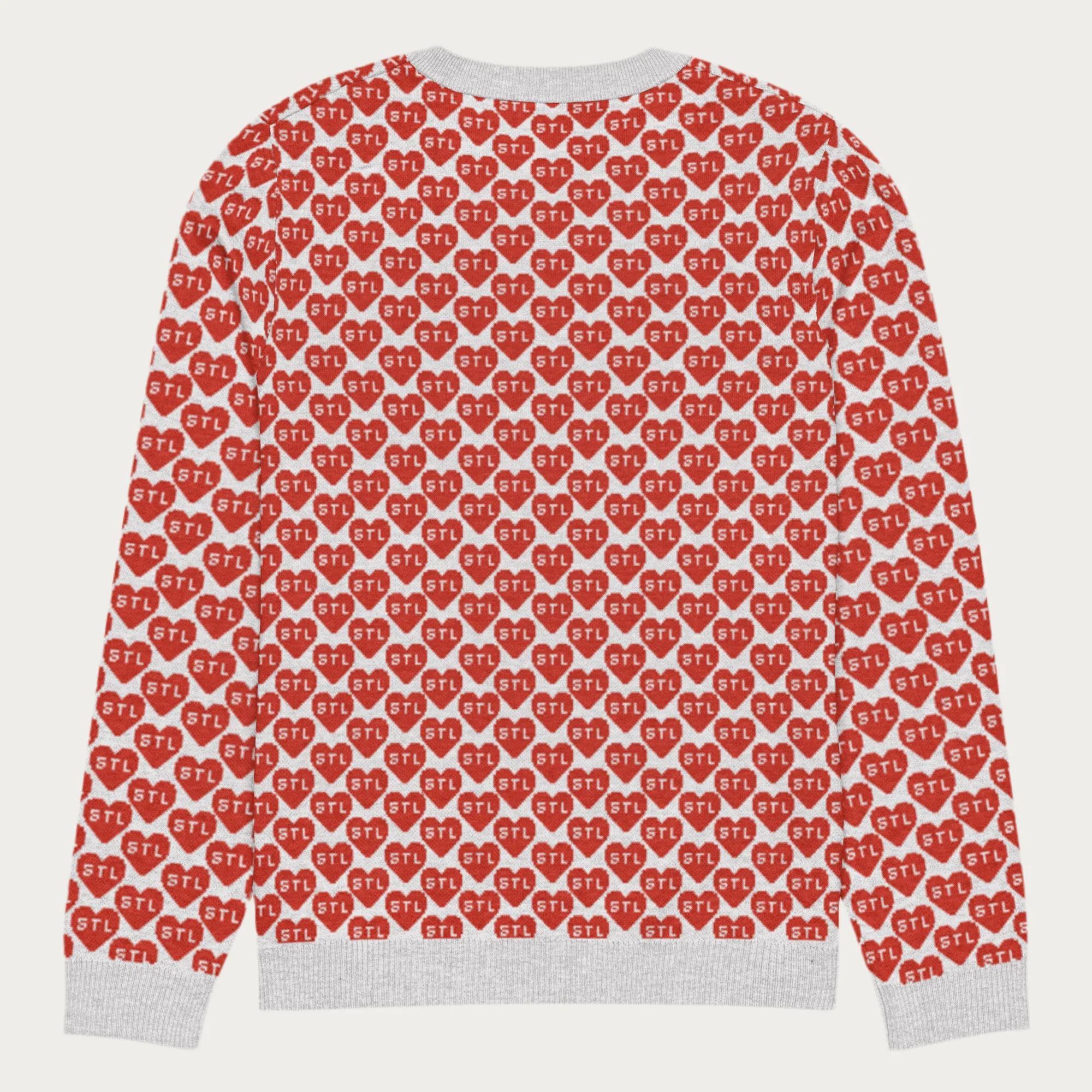 Heart STL Knitted crew neck sweater