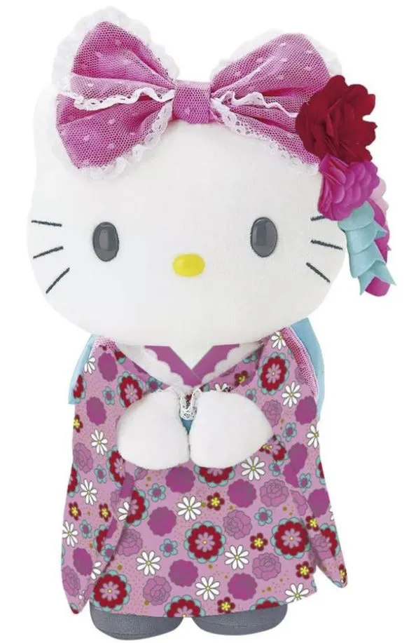 Hello Kitty Plush in Floral Komono 8" or 10" (Japan Edition)