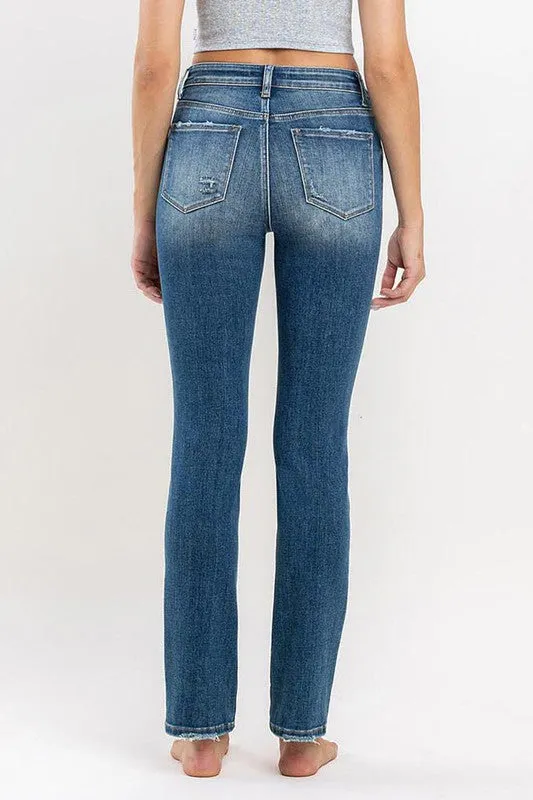 High Rise Stretch Slim Straight