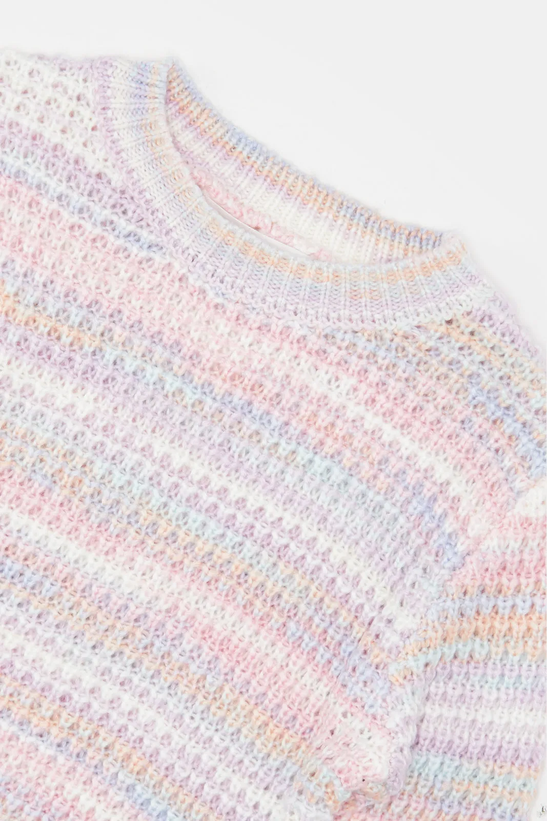 Infant Girls Multicolour Knitted Pullover