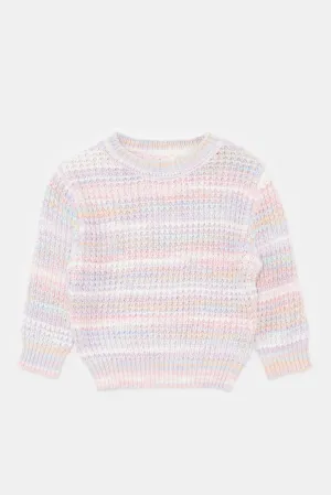 Infant Girls Multicolour Knitted Pullover