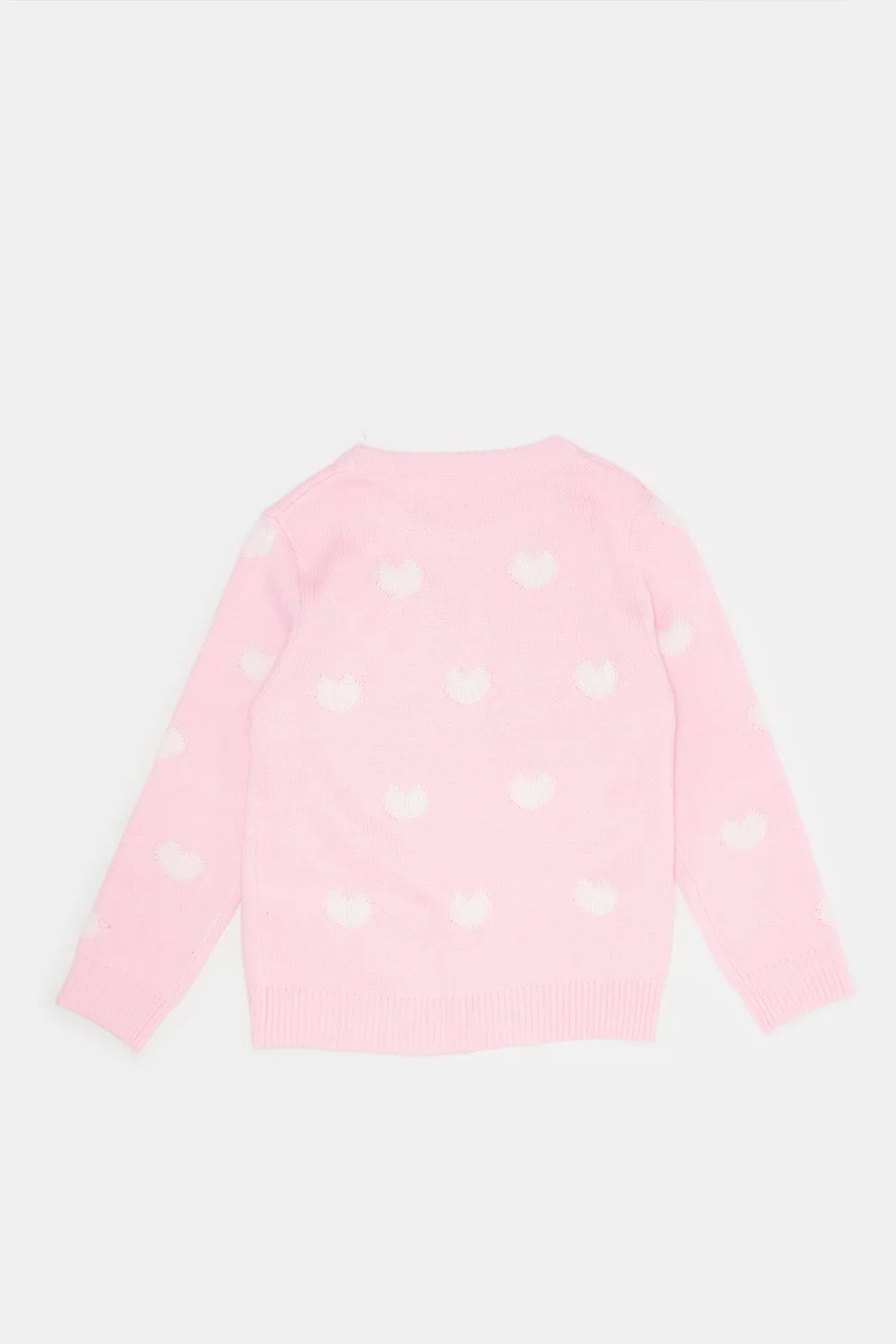 Infant Girls Pink Knitted Sweater