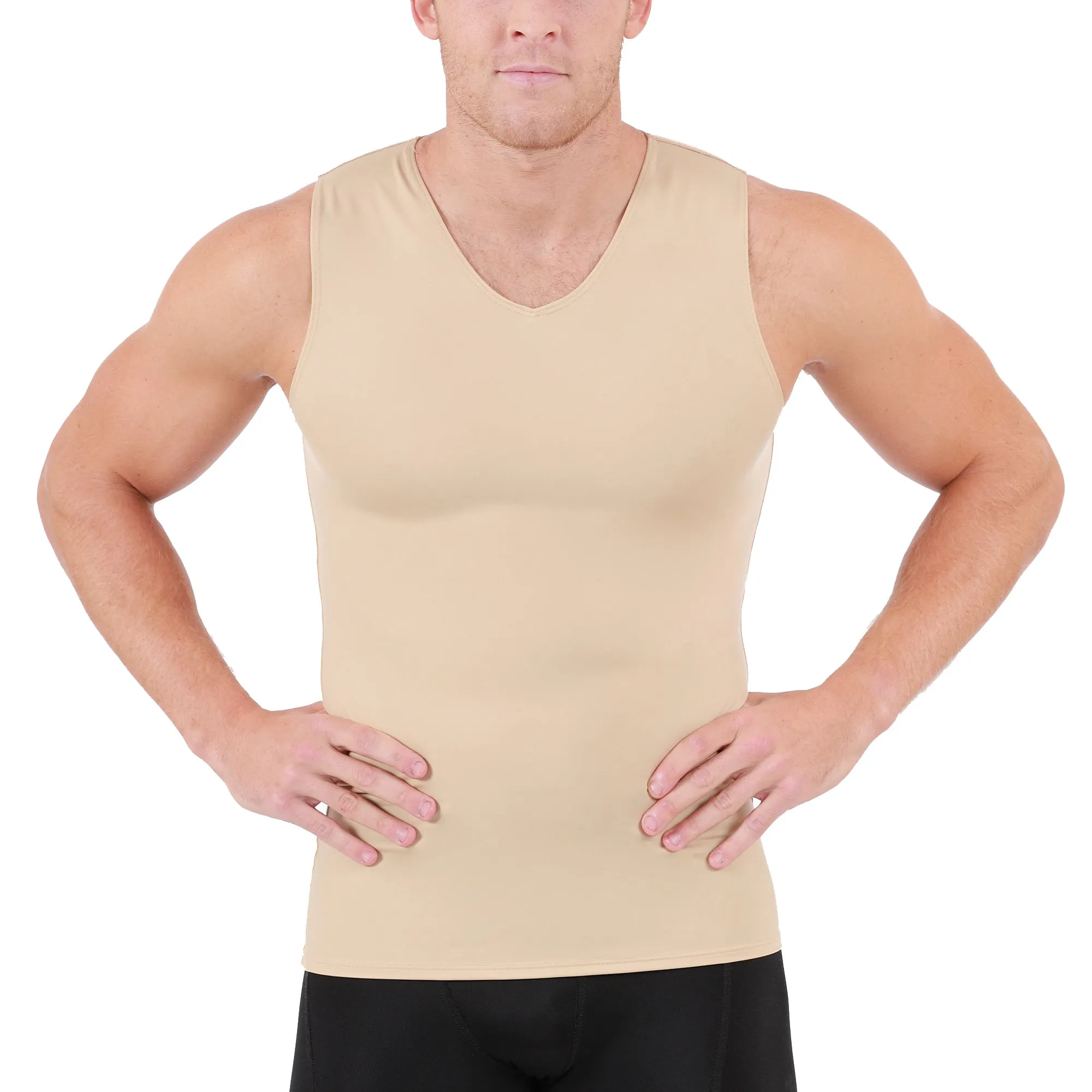 Insta Slim Big & Tall Compression V-Neck Tank VS00N1BT