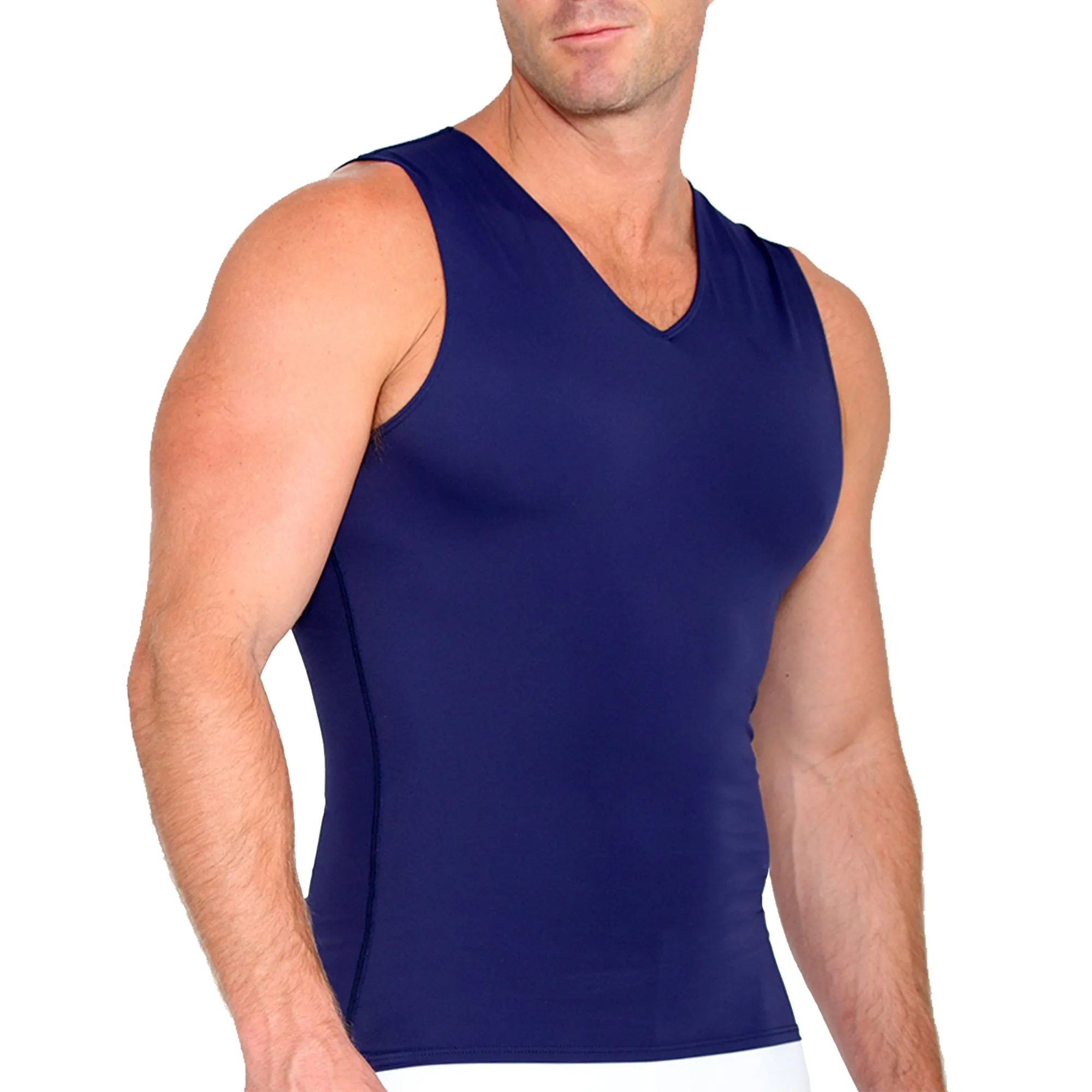 Insta Slim Big & Tall Compression V-Neck Tank VS00N1BT