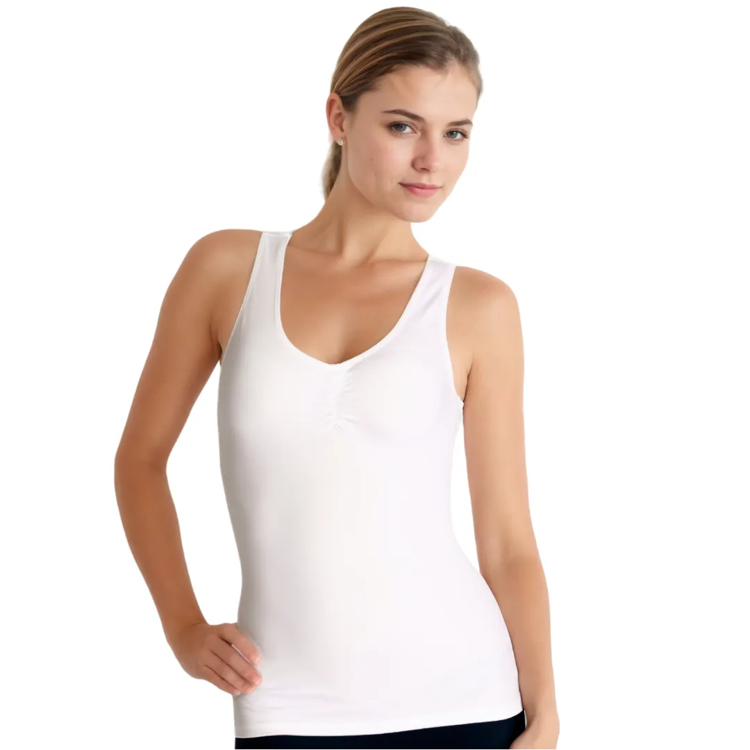 InstantFigure Shirred Tank Top Shapewear WT40011