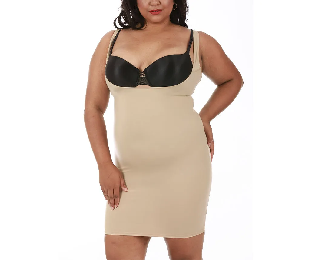 InstantFigure Underbust Tank Dress Curvy Plus Size Shapewear WD40151C