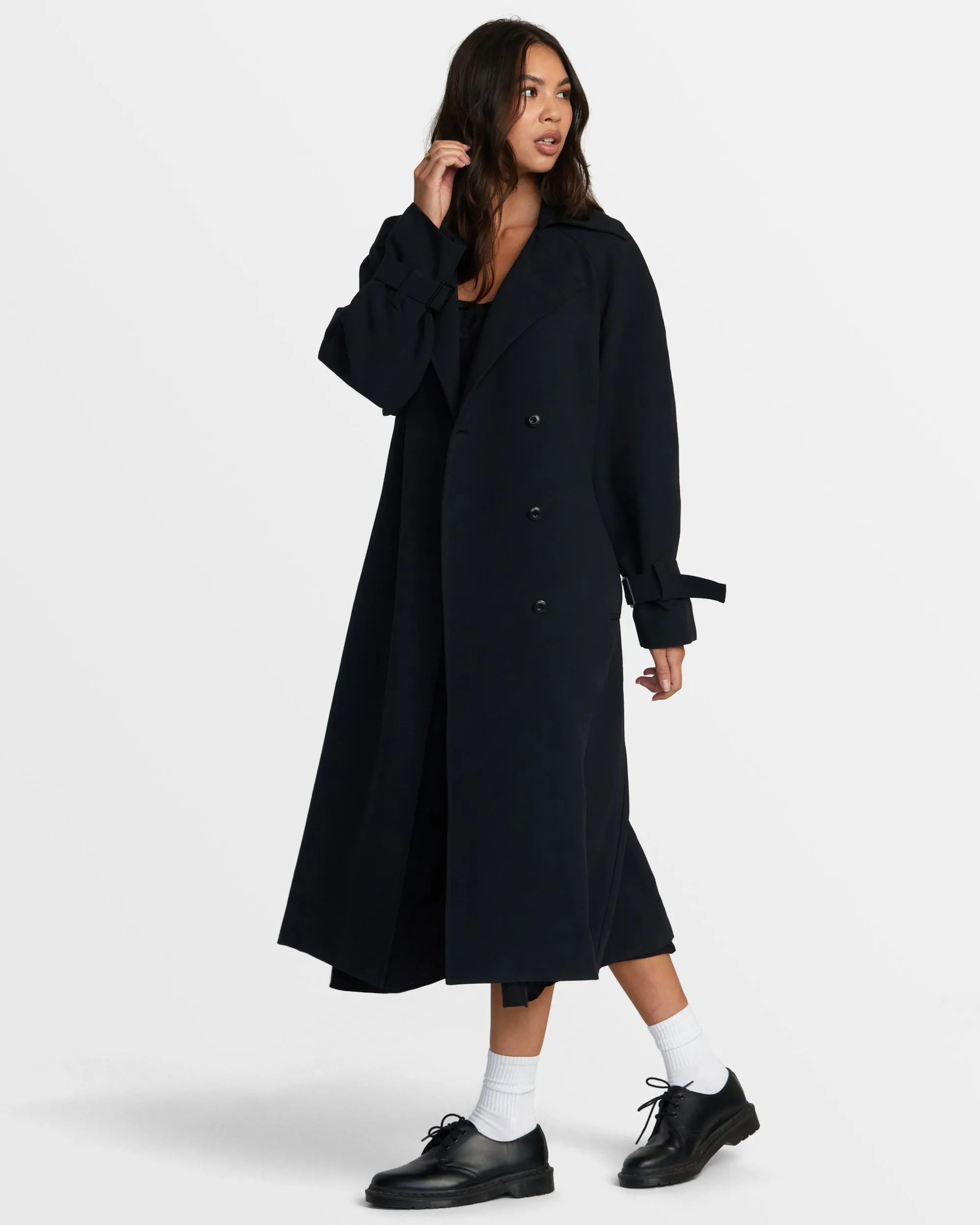 Invisible Man Trench Coat - Black