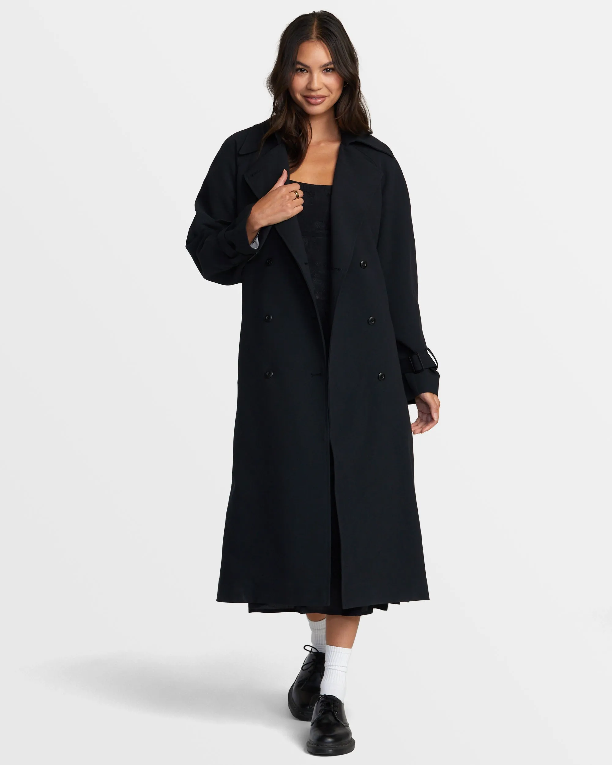 Invisible Man Trench Coat - Black